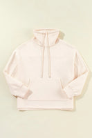 Drawstring Turtleneck Long Sleeve Sweatshirt