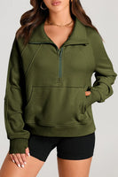 Half Zip Long Sleeve Sweatshirt