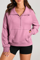 Half Zip Long Sleeve Sweatshirt