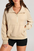 Half Zip Long Sleeve Sweatshirt