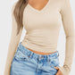 V-Neck Long Sleeve T-Shirt