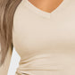 V-Neck Long Sleeve T-Shirt