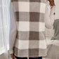 Plaid Open Front Vest Coat